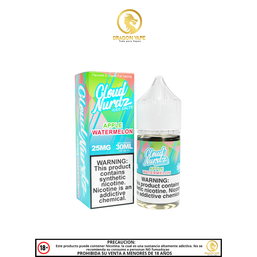 Cloud Nurdz | Watermelon Apple iced Salt